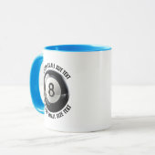 Kleiner Text HELLBLAU Combo 325ml Custom 8 Ball Tasse (Vorderseite Links)