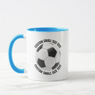 Kleiner Text HELLBLAU Combo 325ml Custom Fußball Tasse