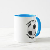 Kleiner Text HELLBLAU Combo 325ml Custom Fußball Tasse (VorderseiteRechts)