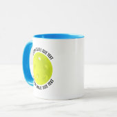 Kleiner Text HELLBLAU Combo 325ml Custom Picklebal Tasse (Vorderseite Links)