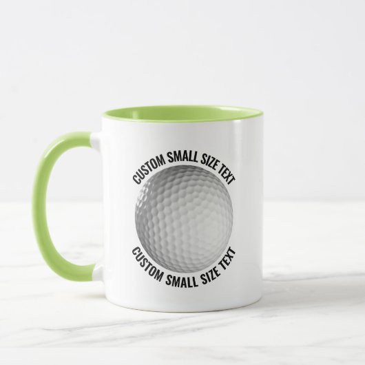 Kleiner Text LIME GRÜN Combo 11oz Custom Golf Tasse (Links)