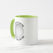 Kleiner Text LIME GRÜN Combo 11oz Custom Golf Tasse (Vorderseite Links)