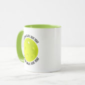 Kleiner Text LIME GRÜN Combo 11oz Custom Picklebal Tasse (Vorderseite Links)
