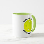 Kleiner Text LIME GRÜN Combo 11oz Custom Picklebal Tasse (VorderseiteRechts)