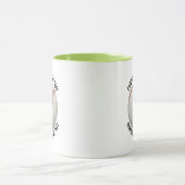 Kleiner Text LIME GRÜN Combo 11oz Individueller Ba Tasse (Zentrum)