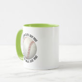 Kleiner Text LIME GRÜN Combo 11oz Individueller Ba Tasse (Vorderseite Links)