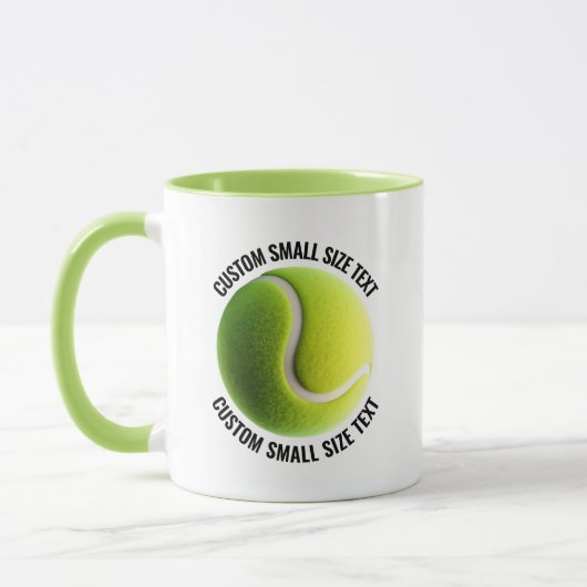Kleiner Text LIME GRÜN Combo 325ml Custom Tennis Tasse (Links)