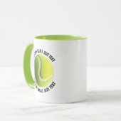 Kleiner Text LIME GRÜN Combo 325ml Custom Tennis Tasse (Vorderseite Links)