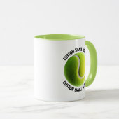 Kleiner Text LIME GRÜN Combo 325ml Custom Tennis Tasse (VorderseiteRechts)