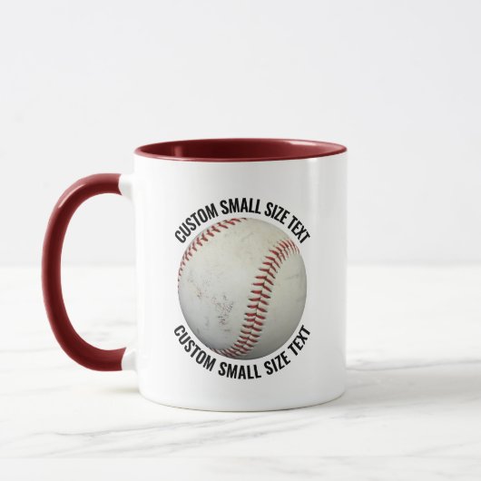 Kleiner Text MAROON Combo 11oz Benutzerdefinierter Tasse (Links)