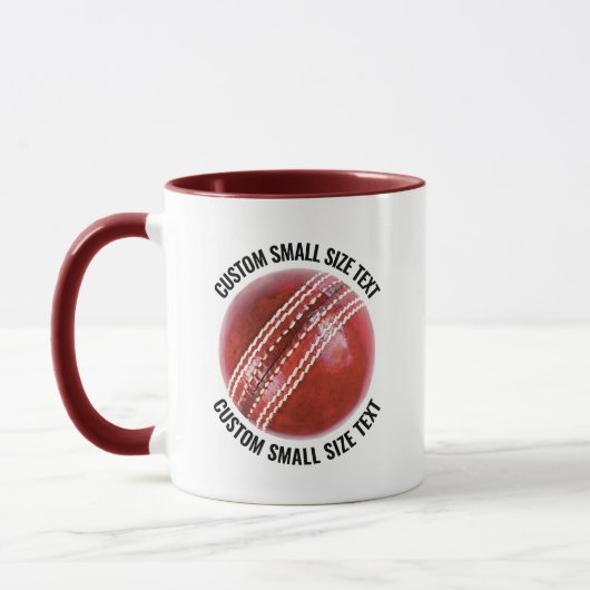 Kleiner Text MAROON Combo 11oz Custom Cricket Tasse (Links)