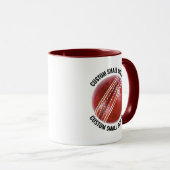 Kleiner Text MAROON Combo 11oz Custom Cricket Tasse (VorderseiteRechts)