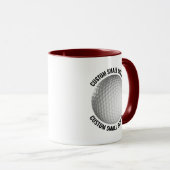 Kleiner Text MAROON Combo 11oz Custom Golf Tasse (VorderseiteRechts)
