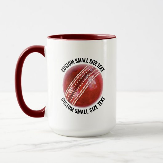 Kleiner Text MAROON Combo 15oz Custom Cricket Tasse (Links)