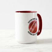 Kleiner Text MAROON Combo 15oz Custom Cricket Tasse (VorderseiteRechts)