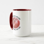 Kleiner Text MAROON Combo 15oz Custom Cricket Tasse (Vorderseite Links)