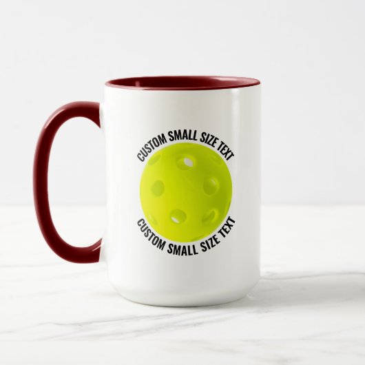Kleiner Text MAROON Combo 15oz Individueller Pickl Tasse (Links)