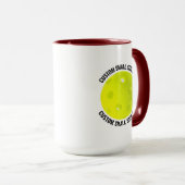 Kleiner Text MAROON Combo 15oz Individueller Pickl Tasse (VorderseiteRechts)