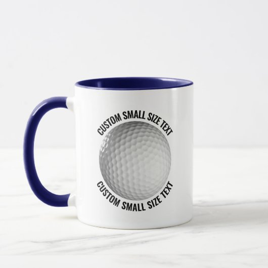 Kleiner Text NAVY BLAU Combo 11oz Custom Golf Tasse (Links)