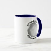 Kleiner Text NAVY BLAU Combo 11oz Custom Golf Tasse (VorderseiteRechts)