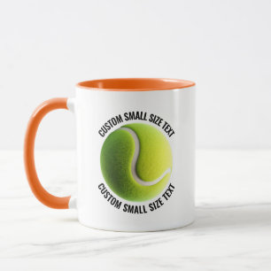 Kleiner Text ORANGE Combo 11oz Individueller Tenni Tasse