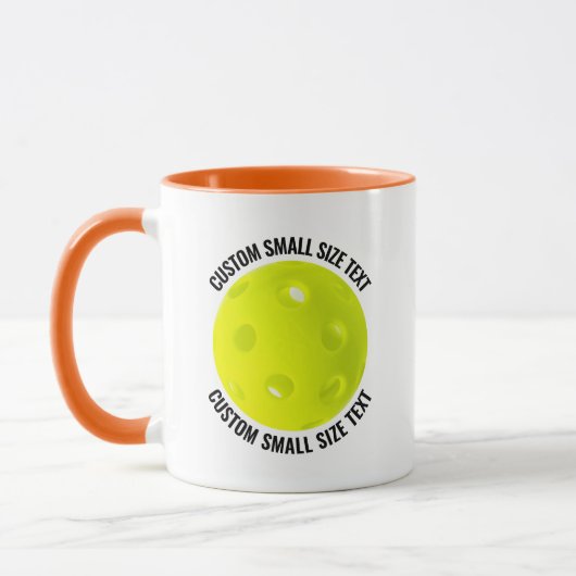 Kleiner Text ORANGE Combo 11oz Individuelles Pickl Tasse (Links)