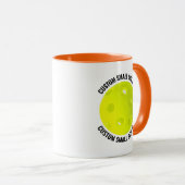 Kleiner Text ORANGE Combo 11oz Individuelles Pickl Tasse (VorderseiteRechts)