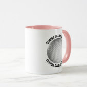 Kleiner Text PINK Combo 11oz Custom Golf Tasse (VorderseiteRechts)