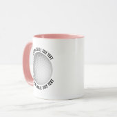 Kleiner Text PINK Combo 11oz Custom Golf Tasse (Vorderseite Links)