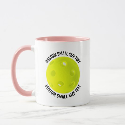 Kleiner Text PINK Combo 11oz Individuelle Pickleba Tasse (Links)