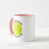 Kleiner Text PINK Combo 11oz Individuelle Pickleba Tasse (Vorderseite Links)