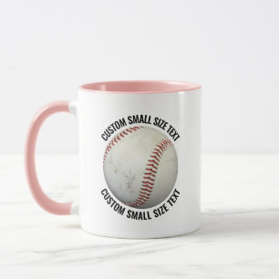 Kleiner Text PINK Combo 11oz Individueller Basebal Tasse