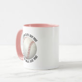 Kleiner Text PINK Combo 11oz Individueller Basebal Tasse (Vorderseite Links)