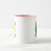 Kleiner Text PINK Combo 11oz Individueller Tennis Tasse (Zentrum)