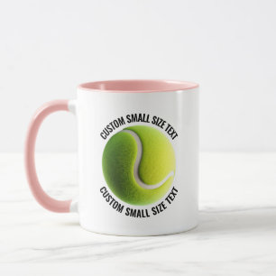 Kleiner Text PINK Combo 11oz Individueller Tennis Tasse