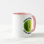 Kleiner Text PINK Combo 11oz Individueller Tennis Tasse (VorderseiteRechts)