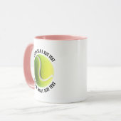 Kleiner Text PINK Combo 11oz Individueller Tennis Tasse (Vorderseite Links)