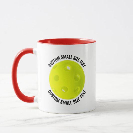 Kleiner Text ROT Combo 11oz Individueller Pickleba Tasse (Links)