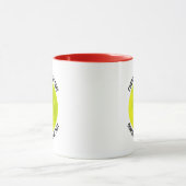 Kleiner Text ROT Combo 11oz Individueller Pickleba Tasse (Zentrum)