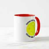 Kleiner Text ROT Combo 11oz Individueller Pickleba Tasse (VorderseiteRechts)