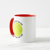 Kleiner Text ROT Combo 11oz Individueller Pickleba Tasse (Vorderseite Links)
