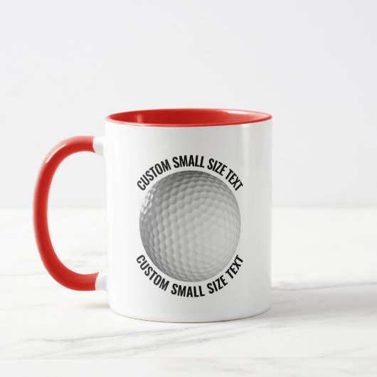 Kleiner Text ROT Combo 11oz individuelles Golf Tasse (Links)