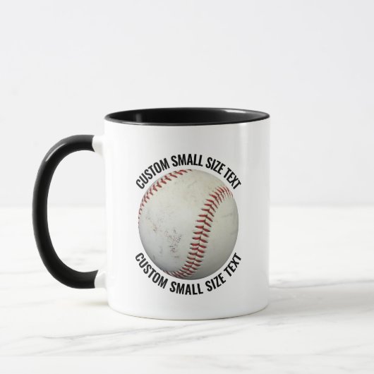 Kleiner Text SCHWARZ Combo 11oz Individueller Base Tasse (Links)