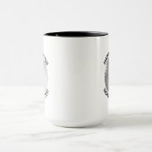 Kleiner Text SCHWARZ Combo 15oz Individueller Golf Tasse (Zentrum)