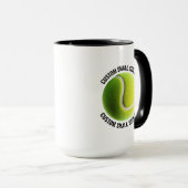 Kleiner Text SCHWARZ Combo 15oz Individueller Tenn Tasse (VorderseiteRechts)