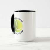 Kleiner Text SCHWARZ Combo 15oz Individueller Tenn Tasse (Vorderseite Links)