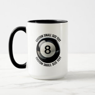 Kleiner Text SCHWARZ Combo 425g Custom 8 Ball Tasse