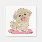 Kleiner Tibetan Spaniel Serviette (Vorderseite)