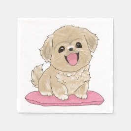 Kleiner Tibetan Spaniel  Serviette