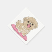 Kleiner Tibetan Spaniel Serviette (Ecke)